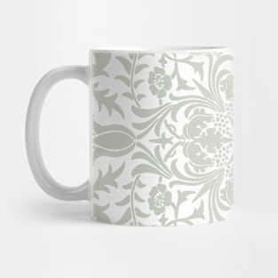 Gray and White Vine Pattern Mug